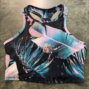 ♥️SPORTS BRA HAVANA MIDI CROP TANK PALM♥️